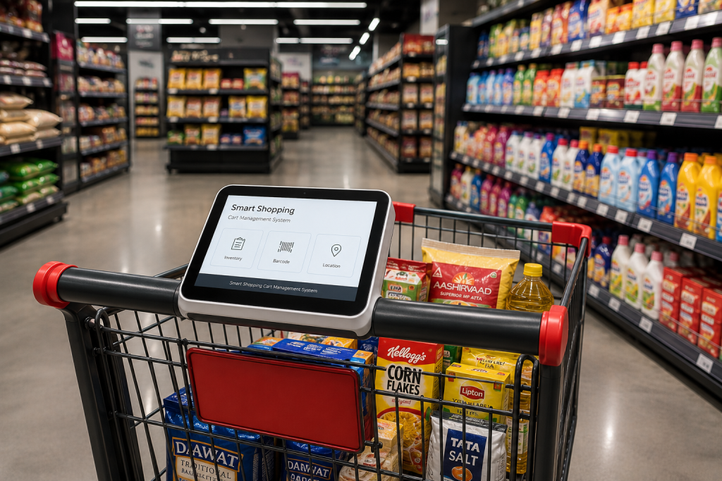 Smart shopping cart management system interface